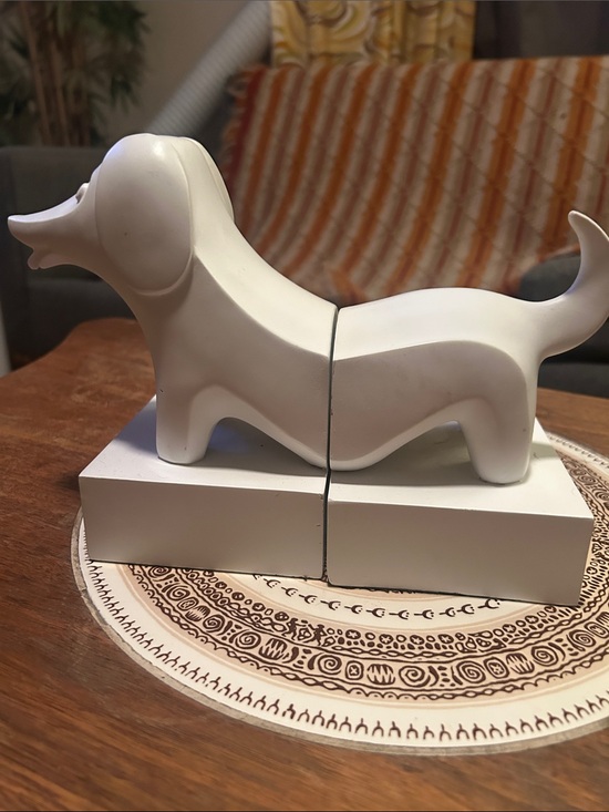 johnathon adler Other - johnathon adler White Ceramic Dachshund Bookends